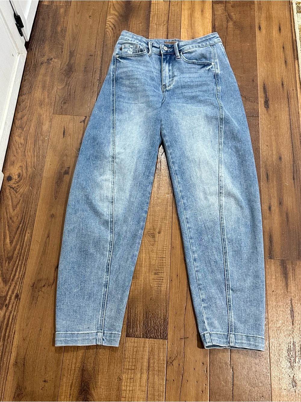 Judy Blue Light Blue Boyfriend Jeans with Front Seam